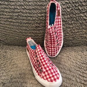 Blowfish Malibu Red Gingham Tennis Shoes Size 9 1/2M